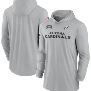 Arizona Cardinals 2024 Salute To Service Long Sleeve Hooded T-Shirt
