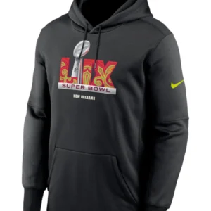Black Super Bowl LIX Performance Pullover Hoodie