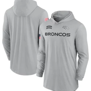 Denver Broncos 2024 Salute To Service Long Sleeve Hooded T-Shirt