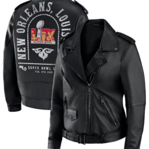 Erin Andrews Super Bowl LIX Leather Jacket