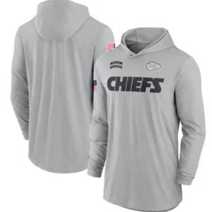 Kansas City Chiefs Salute To Service 2024 Long Sleeve Hooded T-Shirt