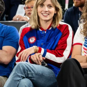 Katie Ledecky Team USA Satin Baseball Jacket