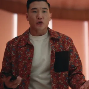 Loot Season 2 Joel Kim Booster Red Floral Shirt Jacket