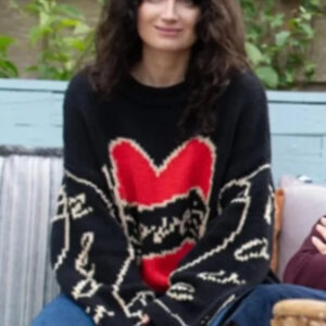 Bad Sisters S02 Eve Hewson Love Black Heart Sweater