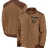 Chicago Bears Brown Salute To Service Bomber Jacket