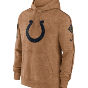 Indianapolis Colts Brown Salute To Service Club Pullover Hoodie