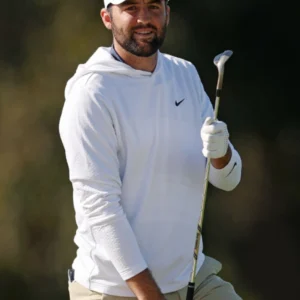 Scottie Scheffler 2025 Genesis Invitational White Hoodie