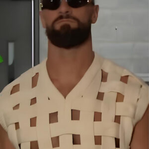 WWE Raw Seth Rollins White Knitted Vest