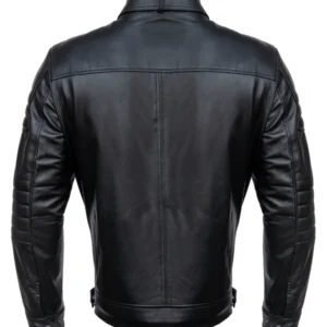 Men’s Cafe Racer Motorcycle Leather Black Jacket
