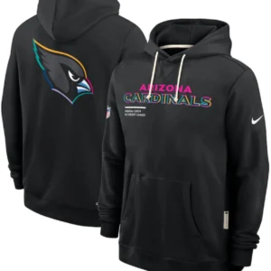 Arizona Cardinals Black 2025 Crucial Catch Sideline Hoodie