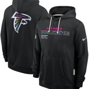 Atlanta Falcons Black 2025 Crucial Catch Sideline Hoodie