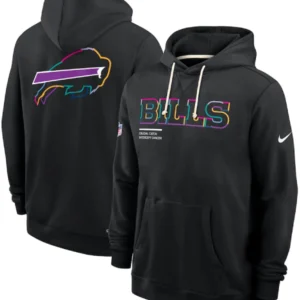 Buffalo Bills Black 2025 Crucial Catch Sideline Hoodie