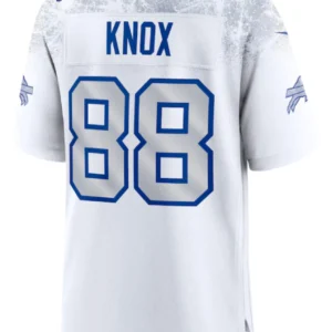 Buffalo Bills Dawson Knox 2025 White Rivalries Collection Game Jersey
