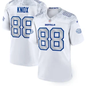Buffalo Bills Dawson Knox White 2025 Rivalries Collection Game Jersey