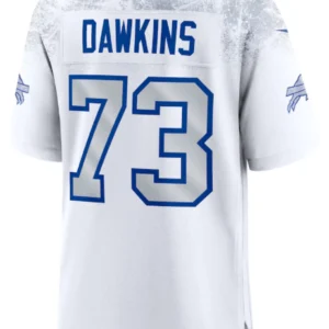 Buffalo Bills Dion Dawkins 2025 White Rivalries Collection Jersey