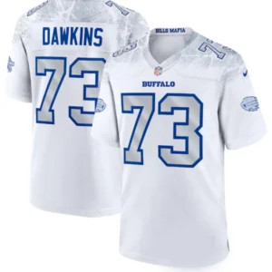 Buffalo Bills Dion Dawkins White 2025 Rivalries Collection Game Jersey