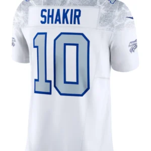 Buffalo Bills Khalil Shakir 2025 White Rivalries Collection Jersey