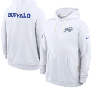 Buffalo Bills White 2025 Rivalries Collection Standard Issue Sideline Dri-FIT Hoodie