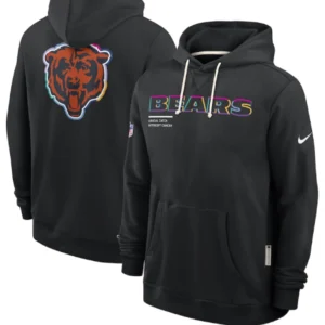 Chicago Bears Black 2025 Crucial Catch Sideline Hoodie