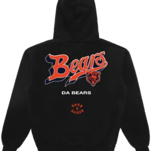 Chicago Bears Born x Raised Black Pro Script Pullover Hoodie