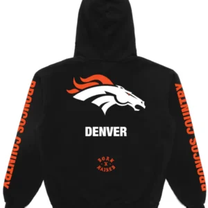 Denver Broncos Born x Raised Black Classic Pullover Hoodie
