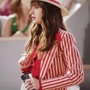 Emily In Paris S04 Lily Collins Striped Blazer