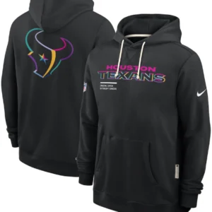 Houston Texans Black 2025 Crucial Catch Sideline Hoodie