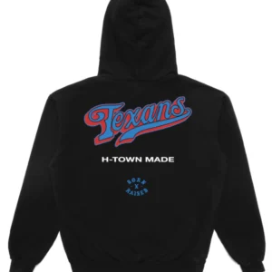 Houston Texans Born x Raised Black Pro Script Pullover Hoodie