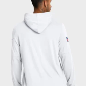 Kevin O Connell Vikings White Long Sleeve Hoodie T-Shirt