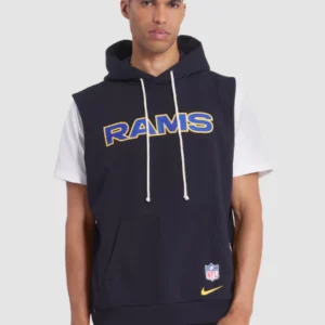 Los Angeles Rams 2025 Rivalries Collection Standard Issue Sideline Dri-FIT Sleeveless Hoodie