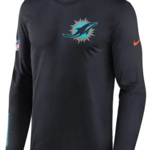 Miami Dolphins Blue 2025 Rivalries Collection Long Sleeve T-Shirt