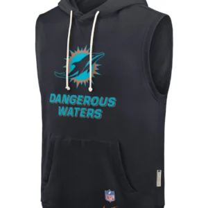 Miami Dolphins Blue 2025 Rivalries Collection Sleeveless Hoodie
