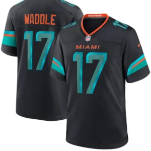 Miami Dolphins Jaylen Waddle Blue 2025 Rivalries Collection Game Jersey