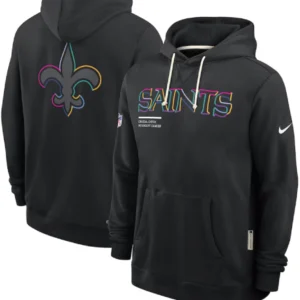 New Orleans Saints Black 2025 Crucial Catch Sideline Hoodie