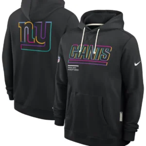 New York Giants Black 2025 Crucial Catch Sideline Hoodie