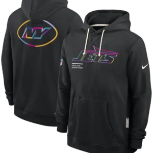 New York Jets Black 2025 Crucial Catch Sideline Hoodie