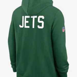 New York Jets Initial Home Sideline Dri-FIT Pullover Hoodie