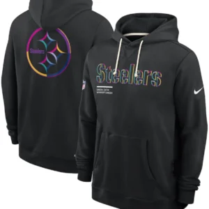 Pittsburgh Steelers Black 2025 Crucial Catch Sideline Hoodie