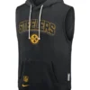 Pittsburgh Steelers Black Sideline Sleeveless Hoodie