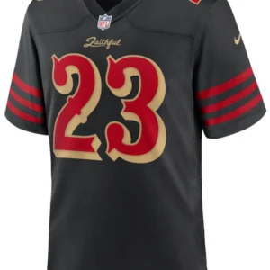 San Francisco 49ers Christian McCaffrey Black 2025 Rivalries Collection Game Jersey