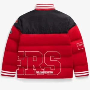San Francisco 49ers Off Season x NFL Scarlet Team Puffer Zipper Jacket