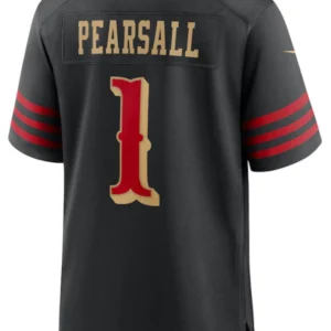 San Francisco 49ers Ricky Pearsall 2025 Black Rivalries Jersey