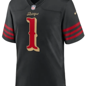 San Francisco 49ers Ricky Pearsall Black 2025 Rivalries Collection Game Jersey