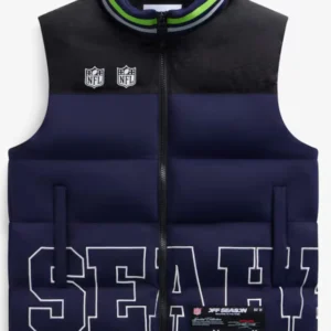 Seattle Seahawks Off Season x NFL College Navy Team Puffer Vest