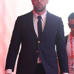 Travis Kelce Chiefs Vs Eagles Navy Blue Blazer