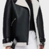 Women’s Black Shearling Leather Jacket