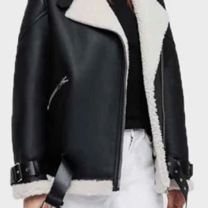 Women’s Black Shearling Leather Jacket