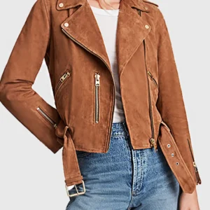 Women’s Brown Suede Leather Jacket