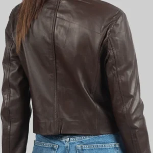 Women’s Dark Brown Biker Leather Jacket