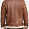 Aviator Shearling Brown Leather Jacket For Men